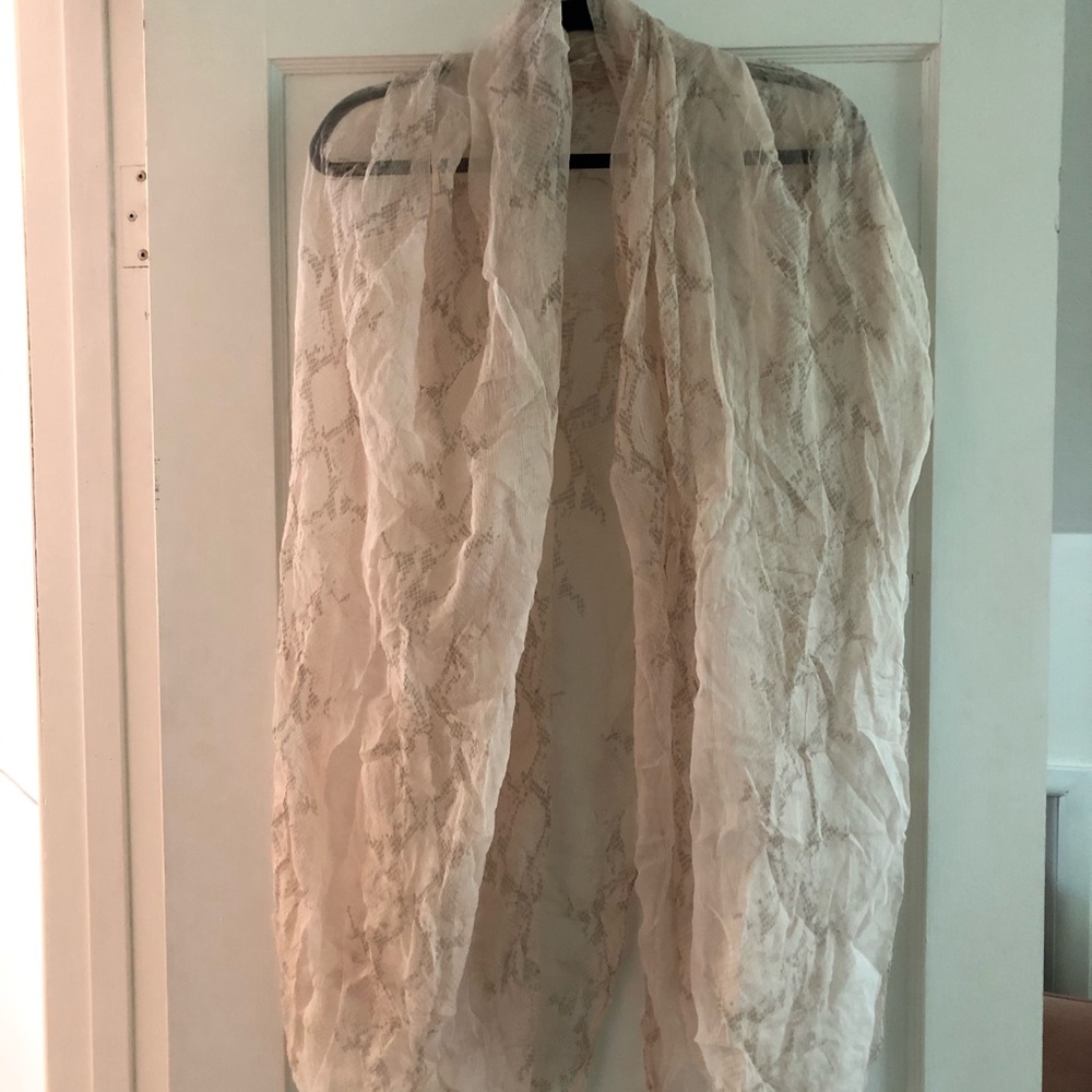 Club Monaco blush and reptile print scarf/shawl